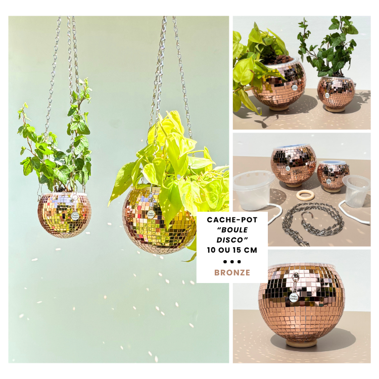 Cache-pot "Boule Disco"