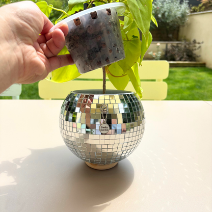 Cache-pot "Boule Disco"