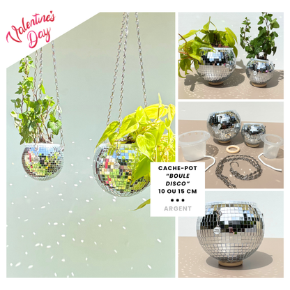 Cache-pot "Boule Disco"